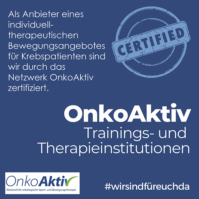 Onkologisches Training OnkoAktiv im Gesundheitszentrum Lichtenberg, Gesundheitszentrum Schöneberg und Gesundheitszentrum Zehlendorf.